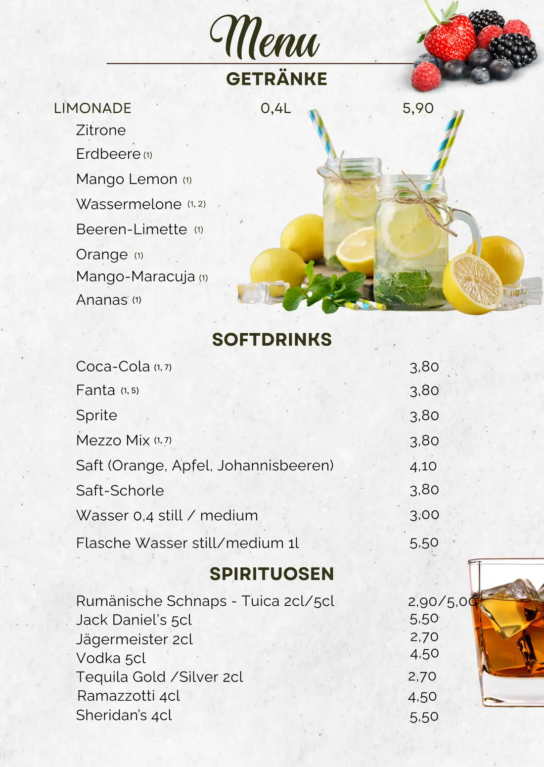 Speisekarte Seite 6